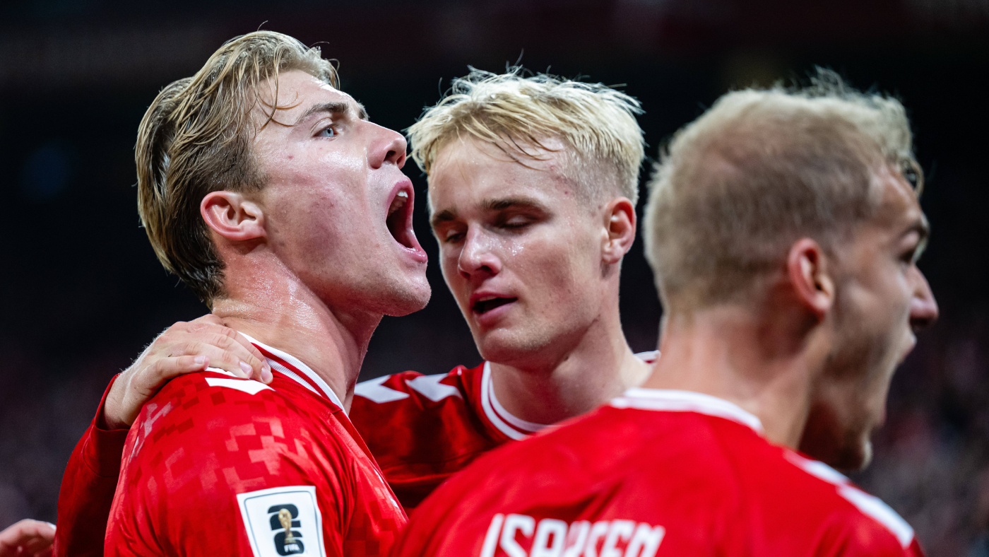 Эпизод матча Дания против Северной Македонии